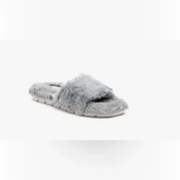 J Slides Shoes Jslideslovlie Slipper Light Grey Faux Fur